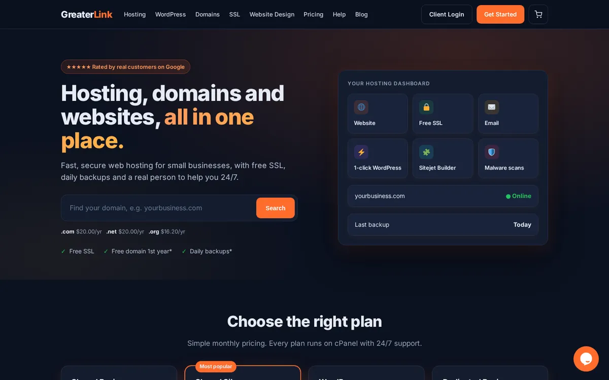 GreaterLink.net website designed by GreaterLink