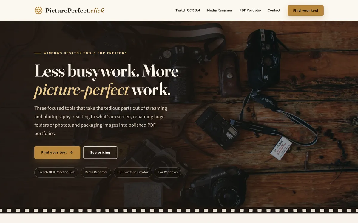 PicturePerfect.click website designed by GreaterLink