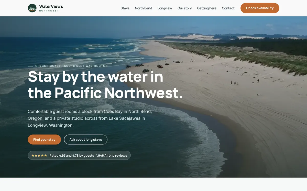 WaterViews NorthWest website designed by GreaterLink