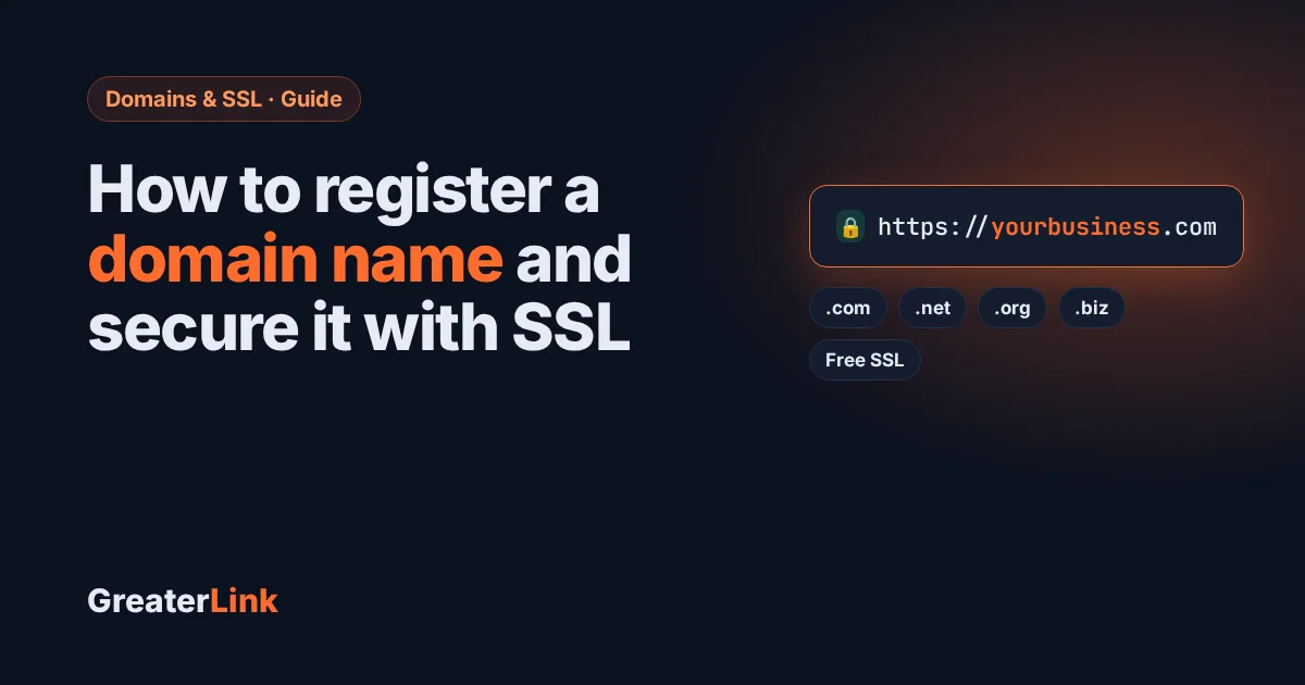 How to register a domain name and secure it with SSL