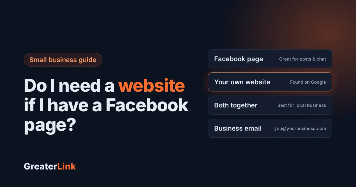 Do I need a website if I have a Facebook page?